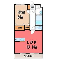 プチセゾン城東公園  ｜ 栃木県小山市城東1丁目（賃貸マンション1LDK・1階・46.58㎡） その2