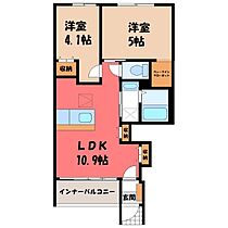 ステラコート B  ｜ 栃木県栃木市平柳町1丁目（賃貸アパート2LDK・1階・48.61㎡） その2