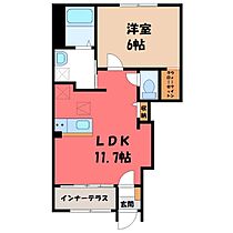 エスコルト  ｜ 栃木県栃木市大宮町（賃貸アパート1LDK・1階・43.21㎡） その2