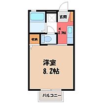 ラ・フランスKAZU  ｜ 栃木県小山市東城南4丁目（賃貸アパート1K・1階・23.50㎡） その2