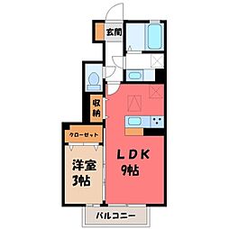 JR両毛線 栃木駅 バス25分 ナカタキ前下車 徒歩9分