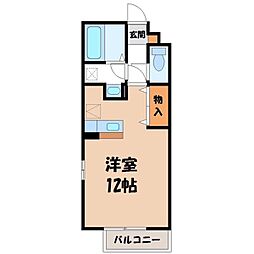 ネオウイング ワンルームの間取図画像