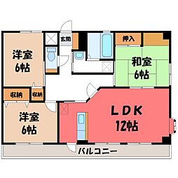 セントラル安田 3LDKの間取図画像