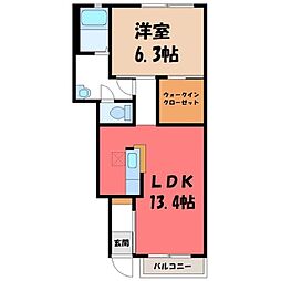クレールメゾンG 1LDKの間取図画像
