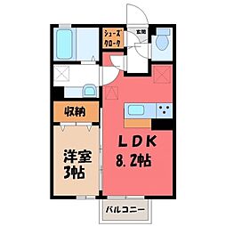 カストラム 1LDKの間取図画像