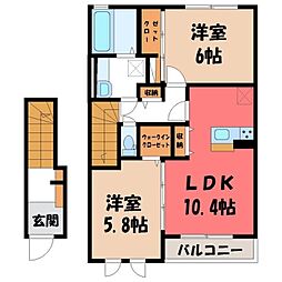 JR東北新幹線 小山駅 バス25分 羽川小学校前下車 徒歩3分 2階/-