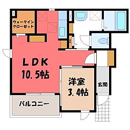 アネックス 1LDKの間取図画像