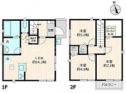 舎人戸建 1階3LDKの間取り