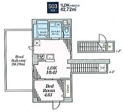 Clavius ZEH 1LDKの間取図画像