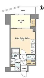 コンフォリア竹ノ塚イースト 1LDKの間取図画像
