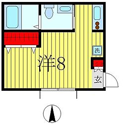 エスポワール ワンルームの間取図画像