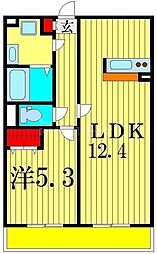 スカイグランデ八広A 1LDKの間取図画像