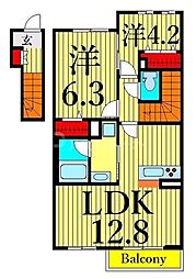 さくらスレーヌ 2LDKの間取図画像