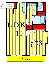 扇マンション 1LDKの間取図画像