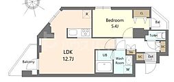 S-RESIDENCE北綾瀬awesone 1LDKの間取図画像