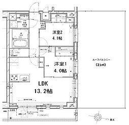 DIPS竹ノ塚駅前 2LDKの間取図画像