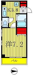 サンフォート・ソフィア 1Kの間取図画像