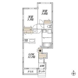 (仮称)足立区一ツ家1丁目メゾン 2LDKの間取図画像