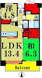 ミ・アモール 2LDKの間取図画像