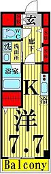 シャトレエレガン ワンルームの間取図画像