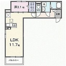 メゾン リッシュ 1LDKの間取図画像