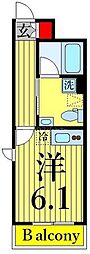 LAUREL梅田 ワンルームの間取図画像