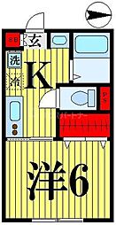 フォレスト・北千住 1Kの間取図画像