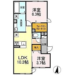 ノーバヤカナヤ 別邸 2LDKの間取図画像