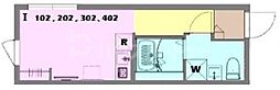 WILLENISHIARAI1 ワンルームの間取図画像