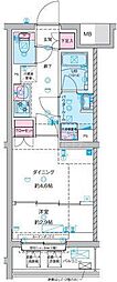 GENOVIA竹ノ塚 1DKの間取図画像