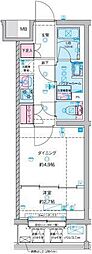 GENOVIA竹ノ塚 1DKの間取図画像
