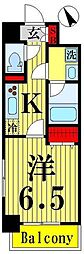 トワル・ブランシュ 1Kの間取図画像