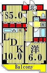 ルーブル西新井 2LDKの間取図画像