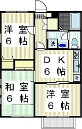 ペアーM 3DKの間取図画像