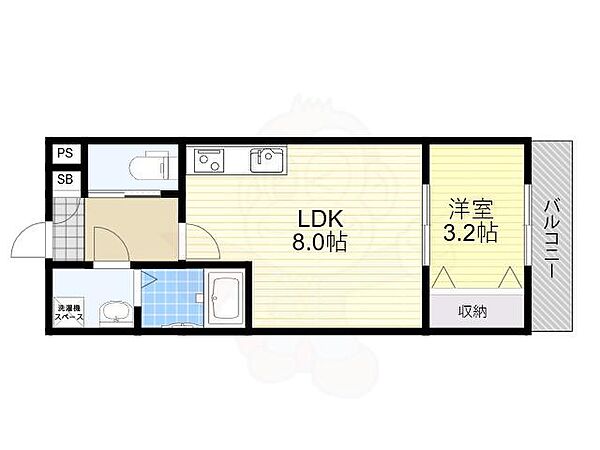 ジーメゾン大和郡山小泉 ｜奈良県大和郡山市小泉町(賃貸アパート1LDK・2階・27.88㎡)の写真 その2