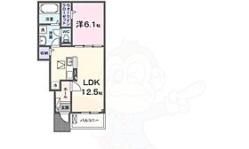 フォレ・リヴェール1  ｜ 奈良県大和郡山市新町（賃貸アパート1LDK・1階・44.70㎡） その2