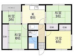 田村マンション 3階4Kの間取り