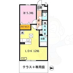マ・メゾン榮3 1階1LDKの間取り
