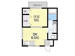 北斗星7 2階1DKの間取り
