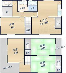 南紀寺町4丁目貸家 1階4LDKの間取り