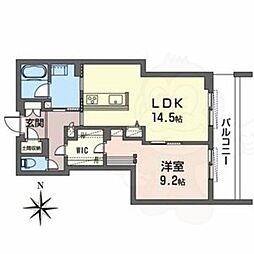 ShaMaison　Premier CYPRESS 2階1LDKの間取り