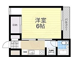 サニーハイツ 1Kの間取図画像