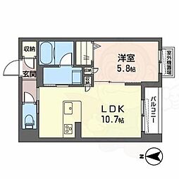シャーメゾンFORESTA1 1LDKの間取図画像