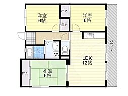まあぁろーマンション 3LDKの間取図画像