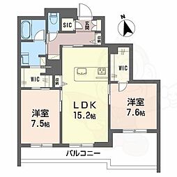 シャーメゾンフゥ 2LDKの間取図画像