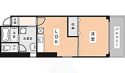 コーポサンライズ 1LDKの間取図画像