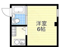 エスティライフあやめ池 1Kの間取図画像