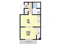 艸香駅前ビル 1DKの間取図画像