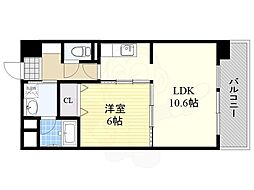 パールタウン 1LDKの間取図画像