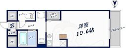 フレアコート奈良 ワンルームの間取図画像